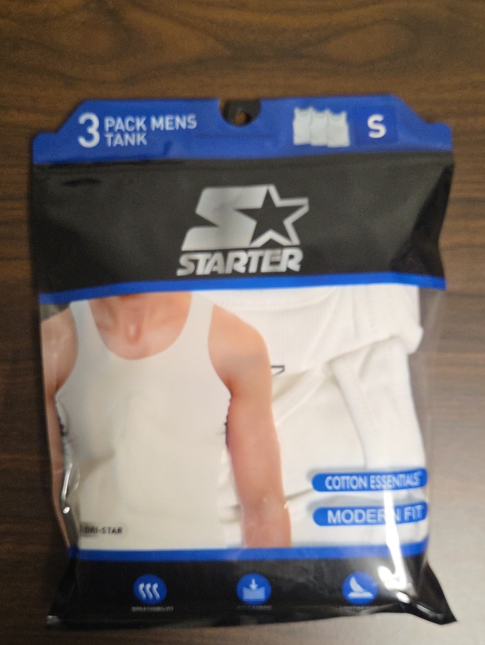 STARTER White Men’s Tank Top 3-Pack - Ribbed Cotton